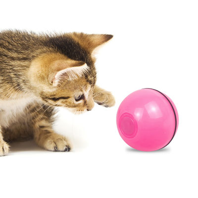อินเตอร์แอคทีของเล่นแมวบอล USB LED ชาร์จกลิ้งบอลตนเองหมุนป้องกันรอยขีดข่วนไล่ความบันเทิงบอลสำหรับสัตว์เลี้ยงแมวสุนัข