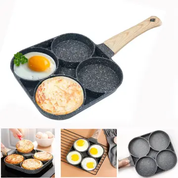 4hole Omelet Pan Frying Pot Thickened Nonstick Egg Pancake Steak Cooking  Pans Hamburg Bread Breakfast Maker Induction Cookware