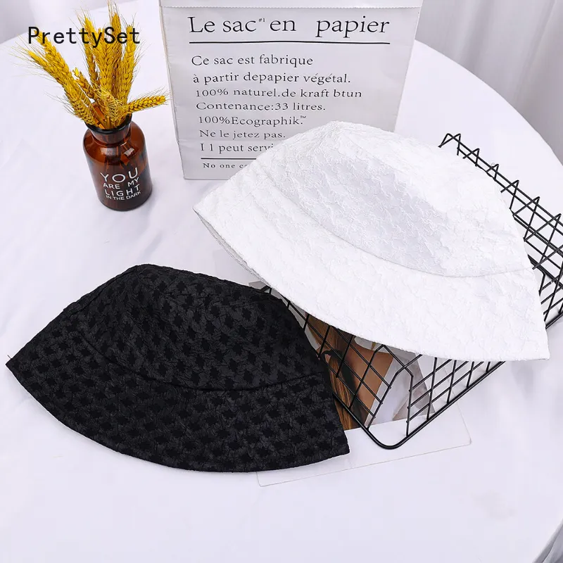 PrettySet】Foldable Bucket Hat for Women Summer Sun Hat Visor Fisherman Cap  Anti-UV Wide Brim Sunscreen Caps