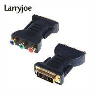 Larryjoe Gold Plated DVI Adapter DVI-I 24+5 Male to 3 RCA Component Display Adapter PC HDTV Projector Connectors