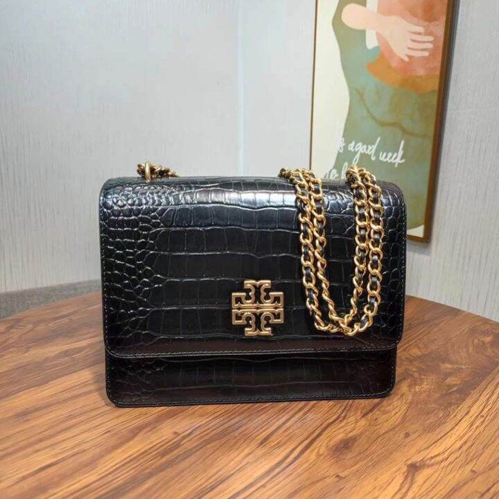 2023-new-tory-burch-britten-series-crocodile-pattern-leather-three-color-shoulder-bag-messenger-bag-chain-bag