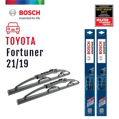Bosch ใบปัดน้ำฝน Toyota Fortuner ปี 2004-2015 ขนาด 21/19 นิ้ว รุ่น Advantage