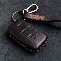 1 PCS Genuine Leather Key Case Shell Car Key Bag Fob For Land Rover Range Rover Evoque Discovery 4 5 Buttons Key Cover