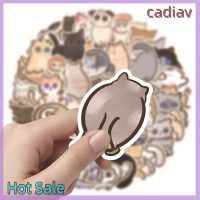 ของขวัญคริสต์มาส Cadiav 50ชิ้นสติกเกอร์แมวการ์ตูนน่ารักกราฟฟิตีสำหรับกระเป๋าถือเดินทางสมุดภาพกีตาร์ตัก