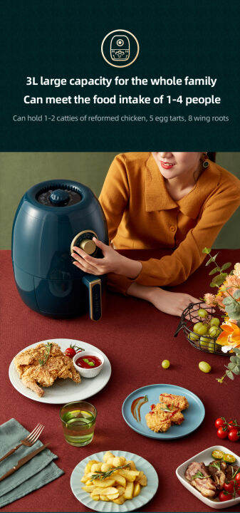 รับประกัน-3ปี-lahome-bear-หม้อทอดไร้น้ำมัน-เตาอบไฟฟ้า-เตาอบลมร้อน-air-fryer-การไหลเวียนของลมร้อน360-หม้อทอดไร้น้ำมัน-ขนาด-3ลิตร-ราคาถูกที่สุด-abl