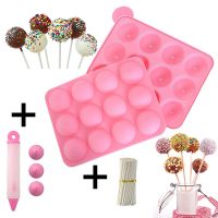 Cake Pop Mold Silicone Lollipop Maker Cakepop Baking Mould Candy Bar Moule Kitchen Accessories Decorating Tools With Pen Sticks