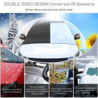 ผ้าคลุมรถ Sunshield Dust Waterproof Protection Outdoor External ProtectorUniversal Car Front Windshield Cover Sun Shade Snow