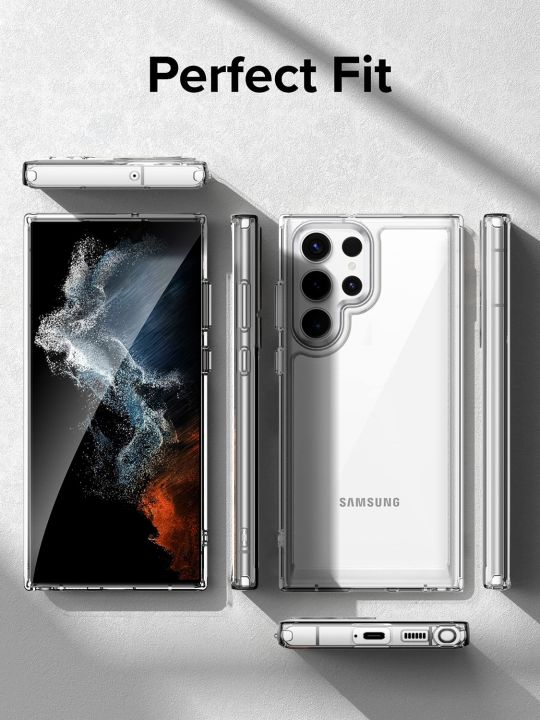 luxury-transparent-phone-case-for-samsung-galaxy-s23-s22-ultra-plus-tpu-bumper-metal-buttons-hard-back-cover-crystal-clear-case