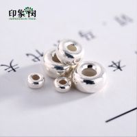 ✁▲ 10Pcs 3x2/5x3/6x3mm Big Hole 925 Silver Color Sterling Spacer Beads Necklace Bracelets Connectors For DIY Jewelry Making 92505