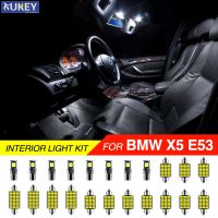 22Pcs ภายใน LED Light Kit สำหรับ BMW X5 E53 2000-2006ไฟโดมแผนที่รถประตูป้ายทะเบียน Trunk Boot อ่านหลอดไฟ CANBUS