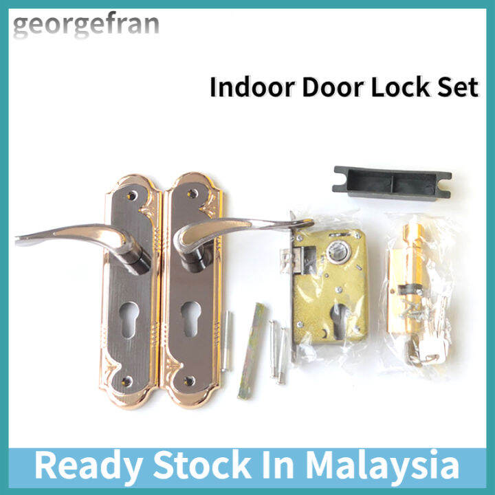 Indoor Door Lock Set Heavy Duty Front Back Lever Door Lock with Keys