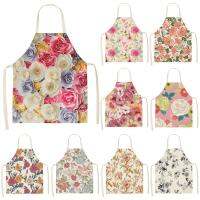 【CW】 1Pcs Pattern Cleaning Colorful Apron Wear Cotton Adult Bibs 53x65cm