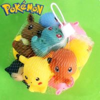 อะนิเมะปิกาจู Pokemon Bulbasaur ชาร์เมนเดอร์สควอริเทิล Eevee Snorlax Figuras Dos Desenhos ANHO Banho Vocal Brinquededo Para Crianças Brinquedos Do Banheiro Do Bebê