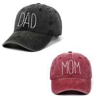 DAD MOM Embroidery Baseball Caps Men Women Retro Washed Cotton Snapback Dad Caps Outdoor Sports Visor Sun Hat