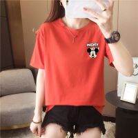 COD DSFERTRETRE Simple Mickey Mouse Round Neck Tops Fashion Short-sleeved T-shirt Women Loose Tees