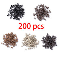 【CW】200pcs Micro Ring Silicone Bead Extension Rings Tubes Accessory Fashion Salon Hairstylist Tools Link Microring for Feather Hair