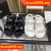 CHANNEL ladies casual shoes high quality sandals size 35-40 Original flat beach sandals Velcro womens sandals