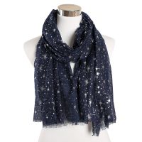 Hot sell Cross-border amazon Europe and the United States gold silver stars all over the sky star sky shawls Scarf ms Galaxy Scarf