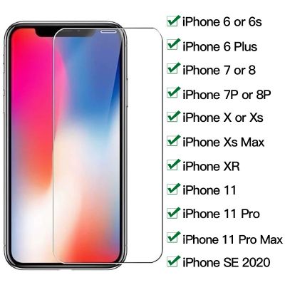[spot goods66] Iphone 7กระจกนิรภัยสำหรับ8 6 6S บวก X XR XS สูงสุด11โปรจอปกป้องใน12 13 14