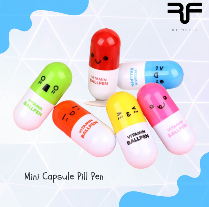 [RF NOTES] Mini Capsule Pill Pen Retractable Plastic Ballpoint Pen ...