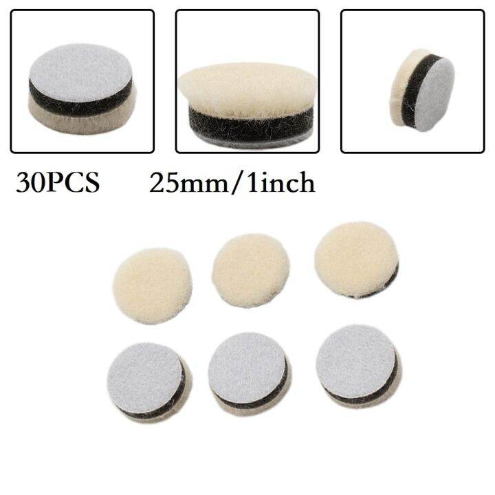 30pcs-1-inch-polishing-pads-wool-grinding-buffing-polishing-wheel-for-car-polisher-or-glass-buffing-cleaning-drill-rotary-tool