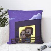 （ALL IN STOCK XZX）Square cartoon pibubear pillowcase, double-sided pillowcase, creative home decoration, with zipper, simple bed pillowcase   (Double sided printing with free customization of patterns)