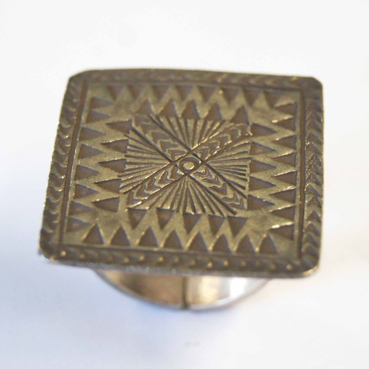come-to-visit-thailand-valuable-souvenirs-recipients-ring-thai-pattern-square-uneven-pattern-pure-silver-thai-karen-hill-tribe-silver-hand-made-size-6-5-adjustable