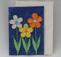 การ์ดดอกแพงพวยสี/น้ำเงิน/กรมท่า/ฟ้า/เหลือง/บานเย็น/ส้ม (ขนาด L)Card watercress flowers color/Blue/Navy/blue/yellow/fuchsia/Orange (size L)