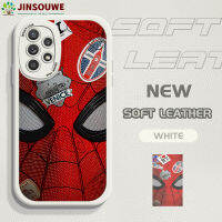 Jinsouwe เคสมือถือสำหรับ Samsung Galaxy A52 5G เคส Galaxya525g Samsunga525g สำหรับการ์ตูนเด็กหญิงเด็กชาย Spider-Man ปกหนัง PU