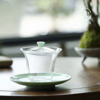 150มิลลิลิตรแก้วทนความร้อนชา Gaiwan ถ้วยน้ำชาแฮนด์เมดสีเขียวกลืนเซรามิกชาหม้ออบจีนชุดน้ำชาอุปกรณ์เสริม Drinkware