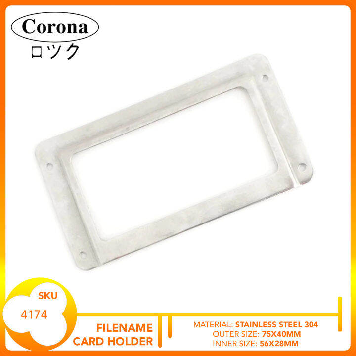 Stainless Name Plate for Filing Card Holder (1 Piece) Lazada PH