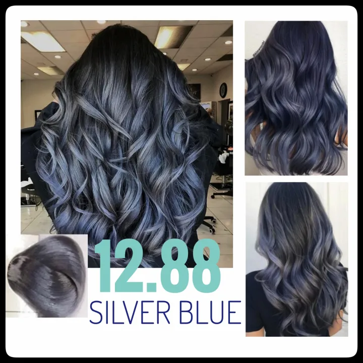  SILVER BLUE HAIR COLOR - SET - WITH OXIDIZING/DEVELOPING CREAM |  Lazada PH