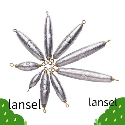 ❈☽◐ LANSEL 5pcs Hot Lead Sinkers Durable Olive Shaped Fishing Sinker Tackle Quick Release Casting Anti Dust American Swivel Double ring High Quality Weights