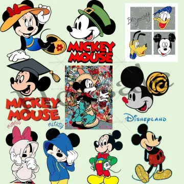 Mickey Minnie Mouse Iron-on Transfers for Clothing Stickers on Kids Clothes  Decor Disney Fusible Patch