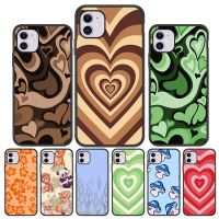 【LZ】 Heart Circle Case For Iphone 11 Pro 12 13 14 Pro Max 7 8 Plus XR XS Max X 12 Mini 6 6S SE 2020 Cover Shell Iphone11 Funda Coque