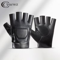 Spring Outdoor Black Men 39;s Motorcycle Gloves Shock Absorbing Breathable Wear-resistant Half Finger Male Driving Gloves Autumn