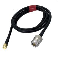 {RIRA ห้างสรรพสินค้า} สาย RG58 N แจ็คตัวเมีย SMA ตัวผู้ RP เครื่องย่นข้อต่อ RF Coaxial Jumper แบบต่อตรง6นิ้ว20เมตร