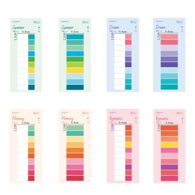 200 Sheets Colorful PET Notes Loose Memo Take Student Office Stationery