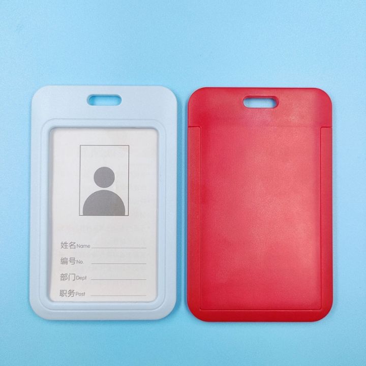 candy-color-plastic-slide-badge-holder-id-tag-single-side-transparent-employee-work-pass-card-case-working-permit-cover-sleeve