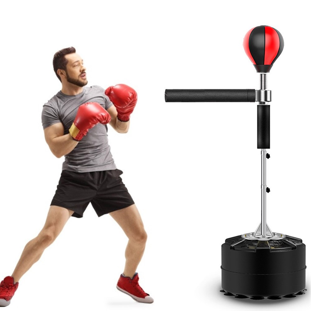 YOT Boxing Punching Ball Set with Spinning Bar Adjustable Height Stand Easy Setup Strong Suction Cup Base Portable Training Target for Adults Kids