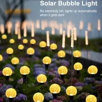 Outdoor Solar Bubbles Lawn Lamp String Set Landscape Decoration IP55 Waterproof Leds Solar-Powered Stake Lights for Garden Yard