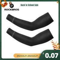 ROCKBROS Ice Fabric ที่อุ่นอุปกรณ์รัดแขนวิ่งออกกำลังกายกันยูวีปลอกแขนบาสเก็ตบอลขี่กลางแจ้งชุดกีฬาอุปกรณ์ป้องกัน