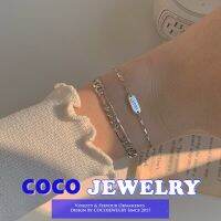 COCOJEWELRY S925เงินเวอร์ชั่นเกาหลีเทรนด์โชคดีตัวละครสร้อยข้อมือที่เรียบง่าย NK สร้อยข้อมือชุด