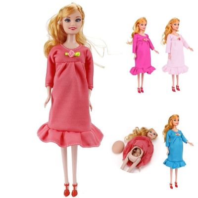 ชุดตุ๊กตาของเล่นเด็กตั้งครรภ์ตุ๊กตาตั้งครรภ์ตุ๊กตาชุดสูทมีทารกอยู่ในท้องของเธอสำหรับเด็กตุ๊กตา Barbie ของเล่นเสริมการเรียนรู้2022