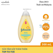 DATE 2023 Sữa tắm gội toàn thân Johson s baby TOP TO TOE 200ML 500ML có vòi