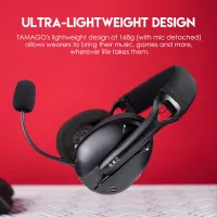 FANTECH WHG01 TAMAGO Headphone Gaming ชุดหูฟังเสียงเซอร์ราวด์7.1และ BT5.2 2.4กิกะเฮิร์ตซ์พร้อมไมโครโฟนลดเสียงรบกวนสำหรับเกมเมอร์ PS5