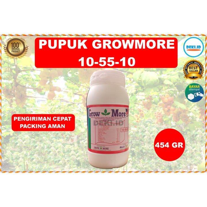 Growmore 10 55 10 Kemasan Pabrik 454 Gram Pupuk NPK Buah Bunga Grow ...