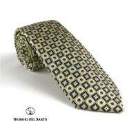 Giorgio Del Sarto Necktie Size  Yellow with Fabric Texture เนคไทสีเหลืองมีเท็กเจอร์