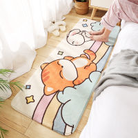 Childrens Bedroom Carpet Bedside Rug Imitation Wool Non-slip Absorbent Bathroom Door Mat Super Soft and Warm Long Floor Mat