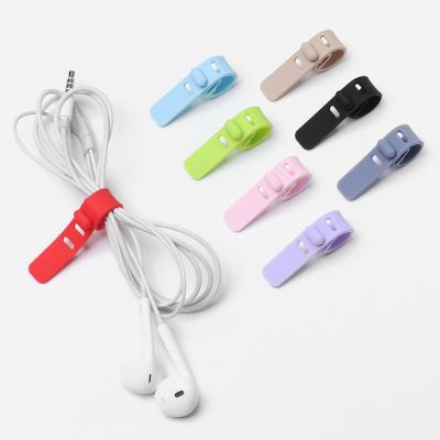 10PCS Soft Silicone Cable Winder Clip Cable Organizer Wire Mouse Cord Line Cable Protector Earphone USB Cable Wire Tie